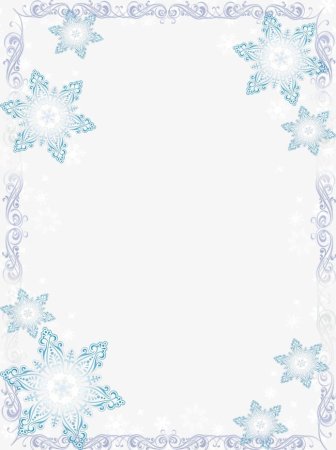 Зимняя рамка снежинки