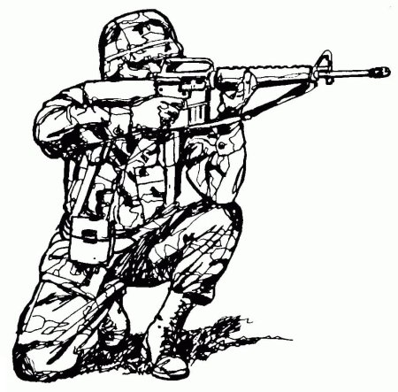Раскраска: военные