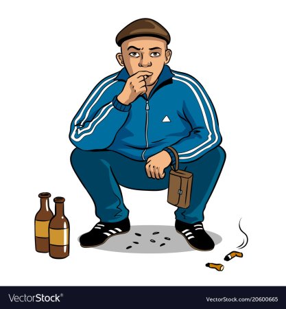 Гопник на прозрачном фоне