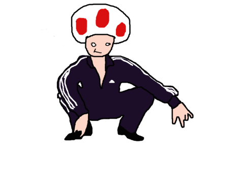 Гопник на белом фоне