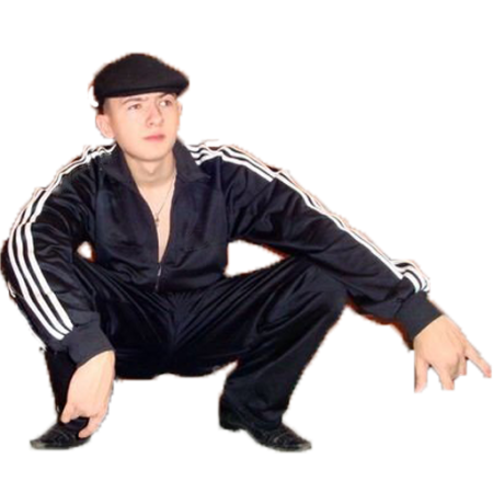 Гопник на прозрачном фоне