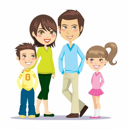 Родители и дети вектор
