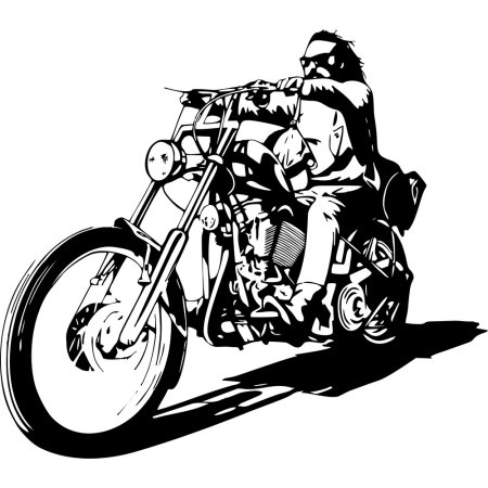 Harley Davidson мотоцикл вектор