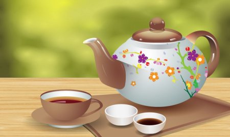 Чайник и чашка