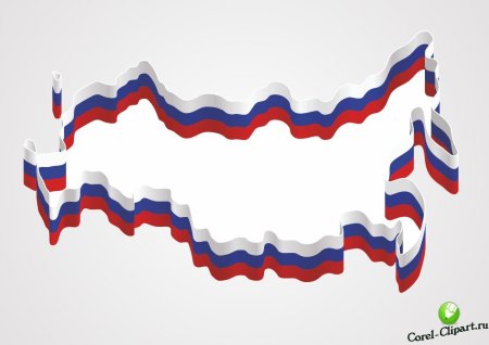 Лента Триколор на прозрачном фоне