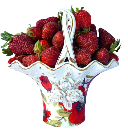 Ваза с клубникой