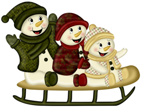 Снеговик на санках