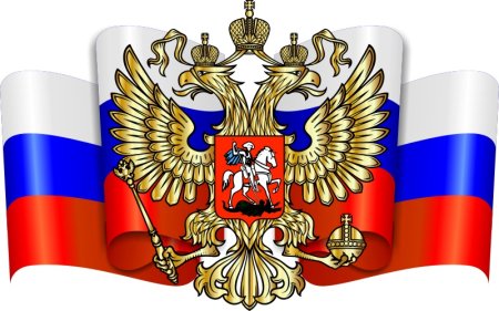 Российский флаг с гербом