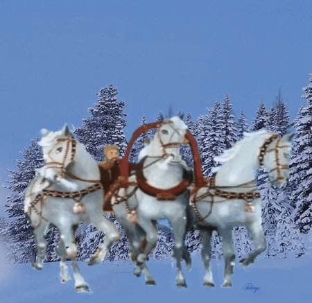 Дед Мороз на санях