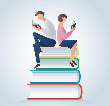 Человек с книгой Графика