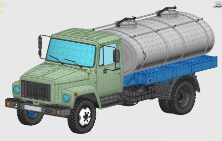 Молоковоз КАМАЗ В векторе
