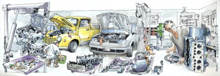 Автосервис иллюстрация