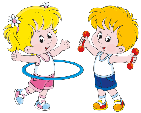 Дети на физкультуре