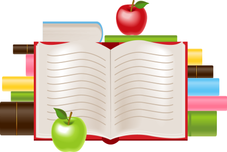 Книги тетради на прозрачном фоне