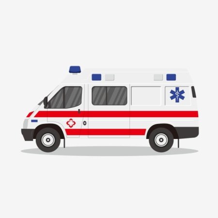 Скорая помощь вид сбоку вектор