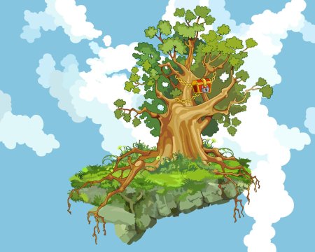 Дуб с сундуком Кощея