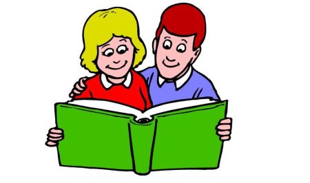 Дети и родители с книжкой