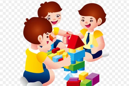 Играющие дети на прозрачном фоне