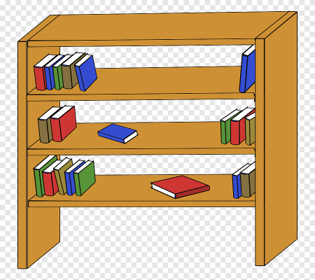 Книжный шкаф на прозрачном фоне