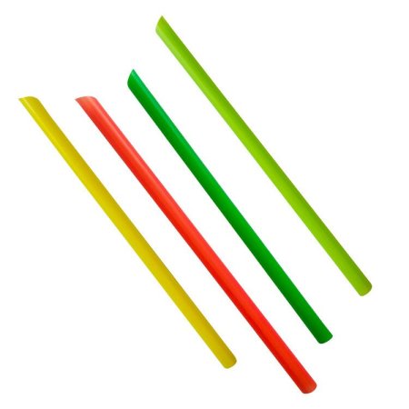 Соломка для сока Vegware 7мм PLA С зеленой полоской (300 шт/уп)