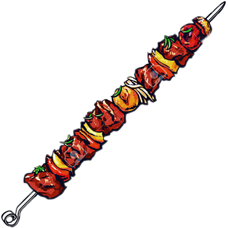 Шашлык нарисованный