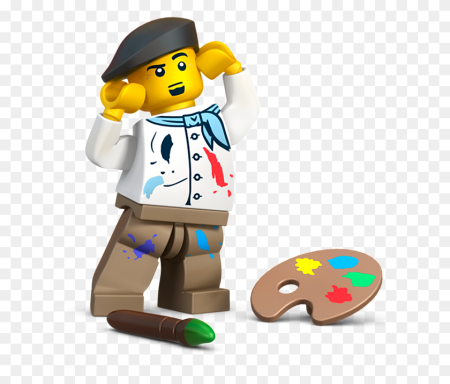 Лего фигурка художника