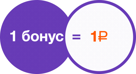 1 Бонус 1 рубль