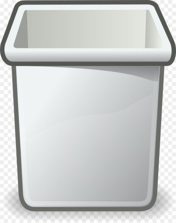 Мусорная корзина на прозрачном фоне