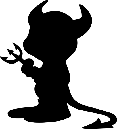 Черт силуэт