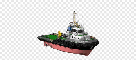 Буксир на белом фоне