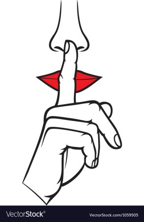 Тише знак рукой