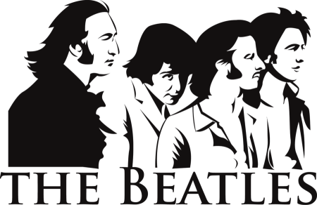 Группа the Beatles трафарет