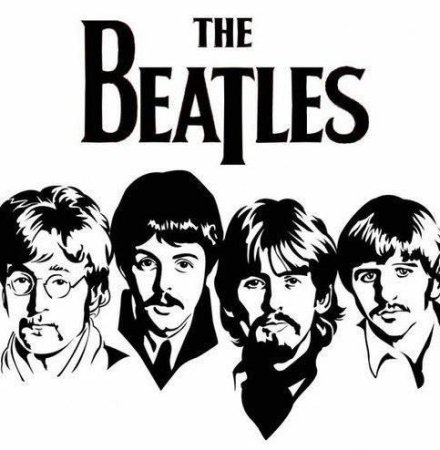 Группа the Beatles трафарет