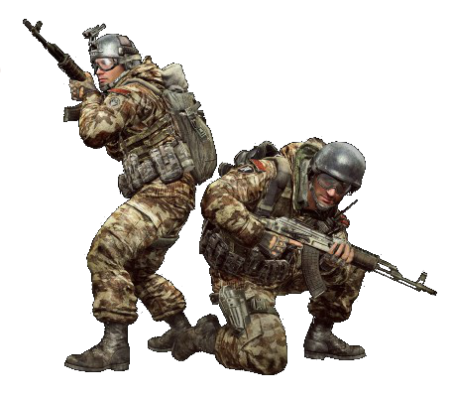 Военный на прозрачном фоне