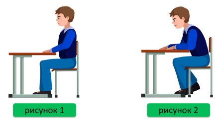 Правильная сидячая осанка мальчика