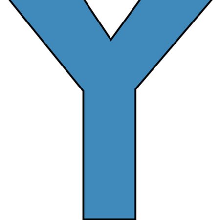 Синяя буква y