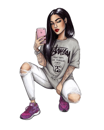 Инстасамка рисунок