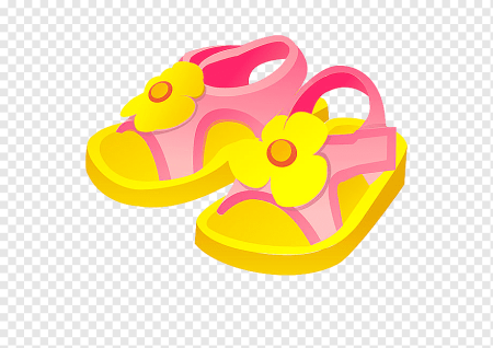 Детские босоножки на прозрачном фоне