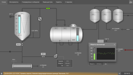 Simple SCADA 2 мнемосхема