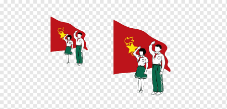 Пионер со знаменем рисунок