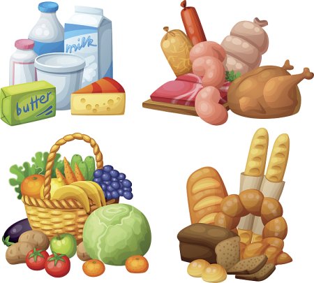 Набор картинок продукты питания