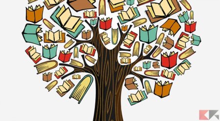 Книжное дерево в библиотеке