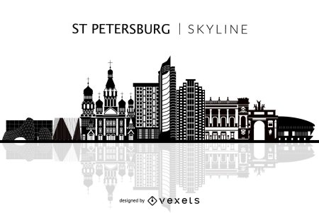 Силуэт города Санкт-Петербург