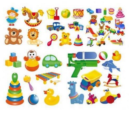 Векторные детские игрушки