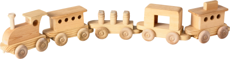 Деревянные игрушки на белом фоне