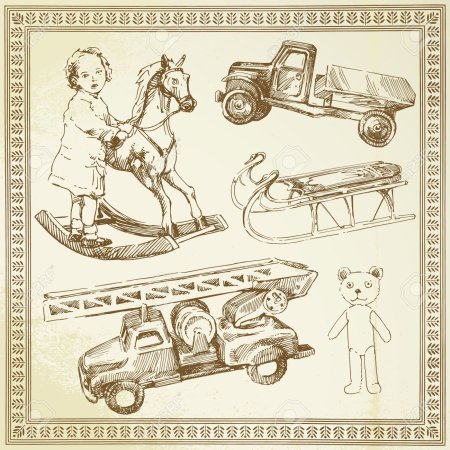 Старые игрушки рисунок