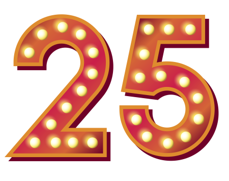 Цифра 25 красивая
