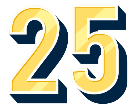 Цифра 25 красивая