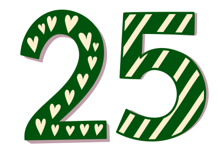 25 Зеленая цифра