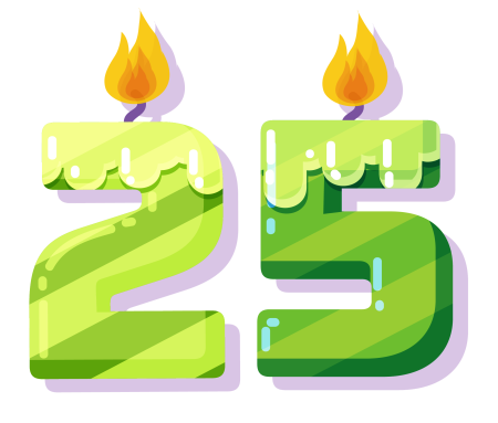 Цифра 25 красивая